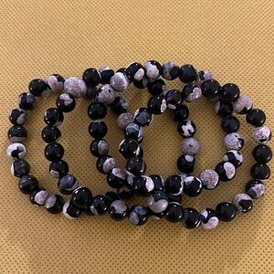 Orca Agate Crystal Bracelet. 7.5-8mm Size Small. ALL 4 FOR ONE PRICE!!